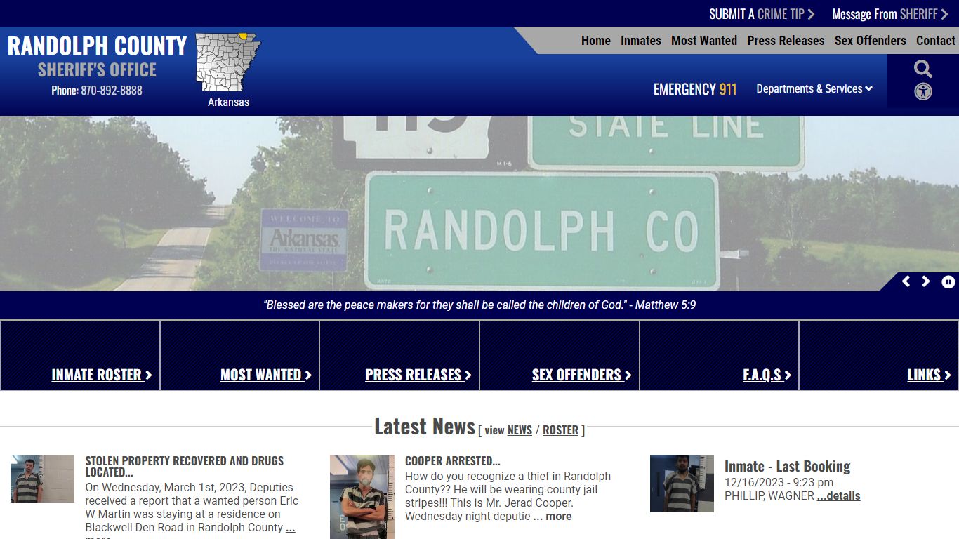 Inmate Roster - Current Inmates - Randolph County Sheriff AR