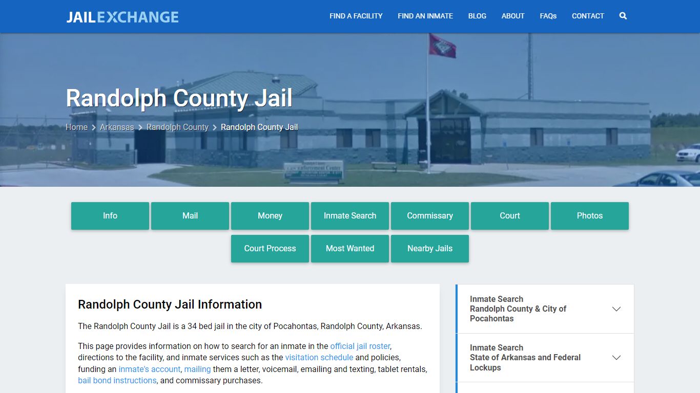 Randolph County Jail, AR Inmate Search, Information